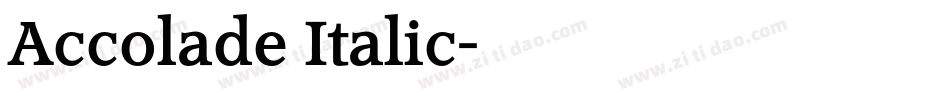 Accolade Italic字体转换